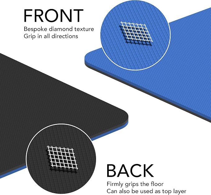 Large Exercise Mat – Extra Thick 10mm Workout Mat (72"x32") – Non-Slip TPE Yoga Mat for Women & Men – Pilates, HIIT, Fitness & Home Gym Mat – Includes Free Carry Bag
