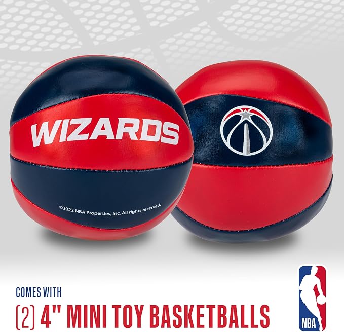 Franklin Sports NBA Toy Basketballs - 2 Pack of Kids Soft Mini Basketballs for Over The Door + Indoor Hoops - NBA Fan Shop