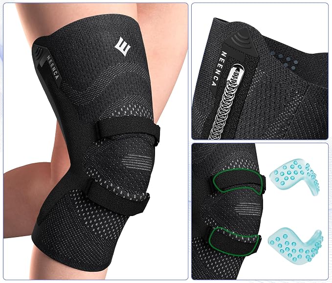 NEENCA Professional Knee Brace, Medical Knee Support for Women & Men Relief | Patented Patella Tendon Strap & Gel Pads & Metal Stabilizers, for Knee Pain, Meniscus Tear, ACL, Joint Pain, Sports, Workout