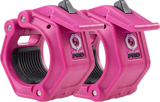 Lock-Jaw PRO 2 Barbell Collars Olympic Barbell Clamps 2 Pcs – Heavy Duty Bar Clamps for 2” & 50mm Olympic Bars – Secure Weight Bar Clamps for Strength Training & Home Gym Accessories – Quick Release