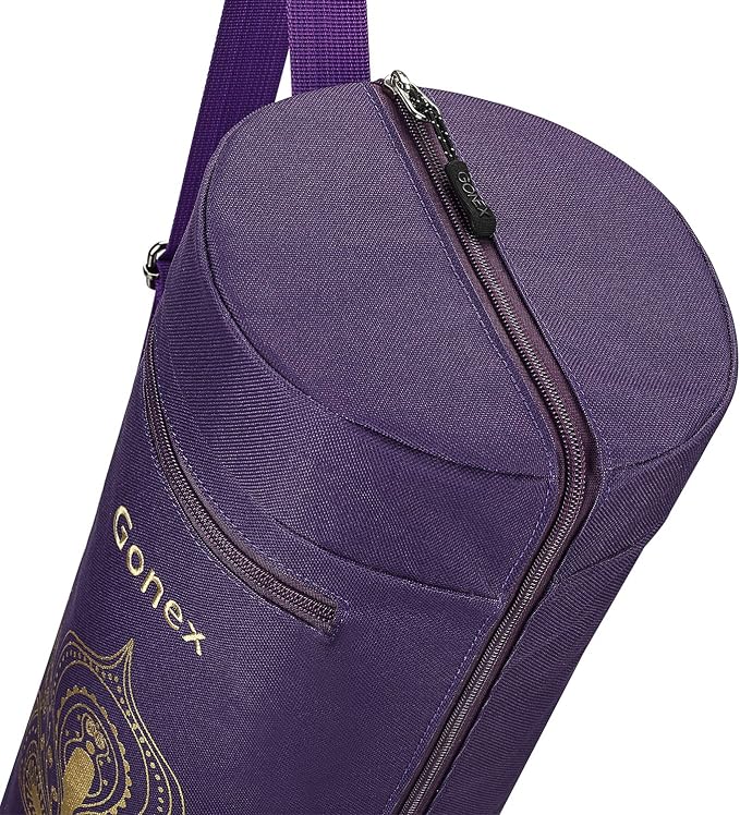 Gonex Yoga Mat Bag, Full-Zip Mat Carrier | 600D Oxford Fabric, Wet Pocket, Front Zip Pocket, Adjustable Strap, Fits Mats up to 26"
