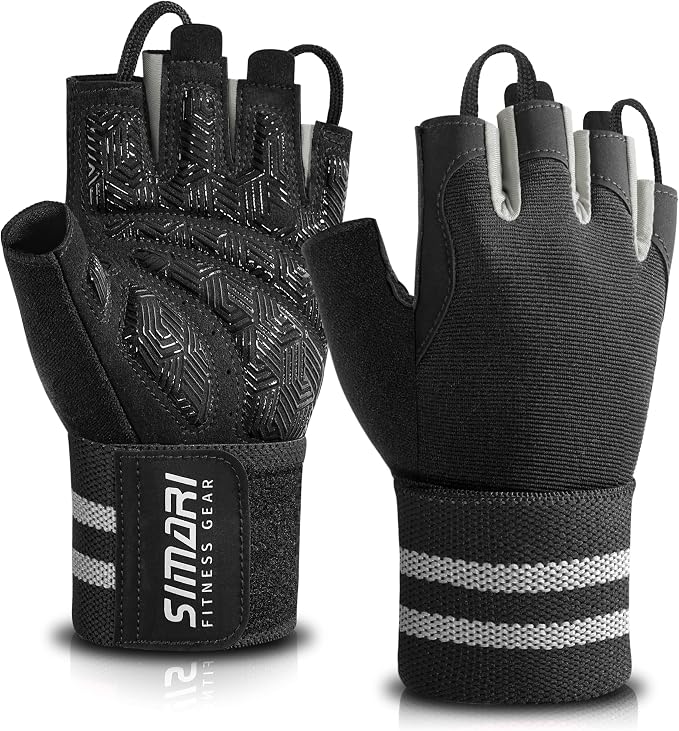 SIMARI Breathable Workout Gloves with Cushion Pad/Grip/Reduce Calluses, Weight Lifting Gloves for Gym Exercise, Cycling, Weightlifting Training, Fitness, Pilates, Kayaking, Gift for Men & Women