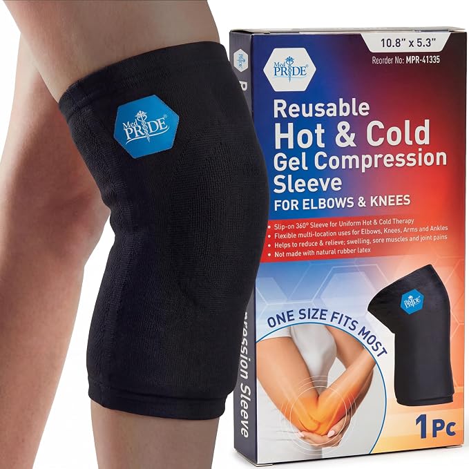 MED PRIDE Gel Compression Sleeve for Elbow and Knee, Hot & Cold Therapy