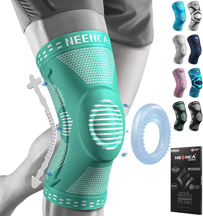 NEENCA Professional Knee Brace, Medical Knee Support for Women & Men Relief | Patented Patella Gel Pad & Side Stabilizers, Compression Sleeve for Knee Pain, Swelling, ACL, PCL, Arthritis, Sports, Workout