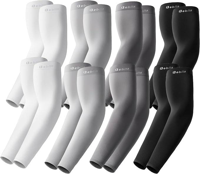 Bebila Arm Sleeves for Men Women, UV Sun Protection Cooling Compression Outdoor