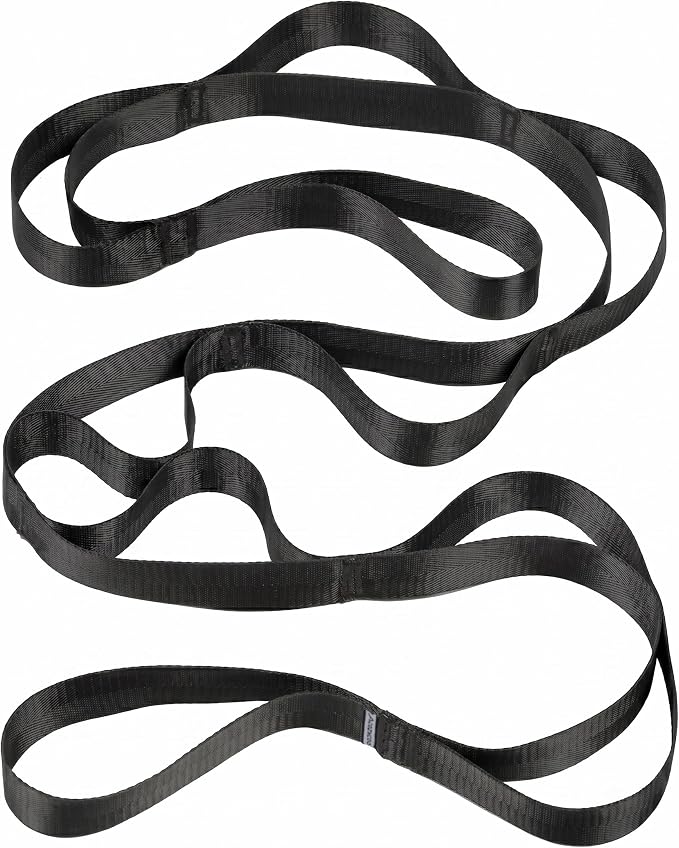 Acozycoo Stretching Strap with Loops for Physical Therapy,Yoga Strap for Stretching,Home Workout,Pilate & Flexibility Training,Non-Elastic Exercise Stretch Band for Hamstring,Leg Stretcher Belt,Flexibility Fascia