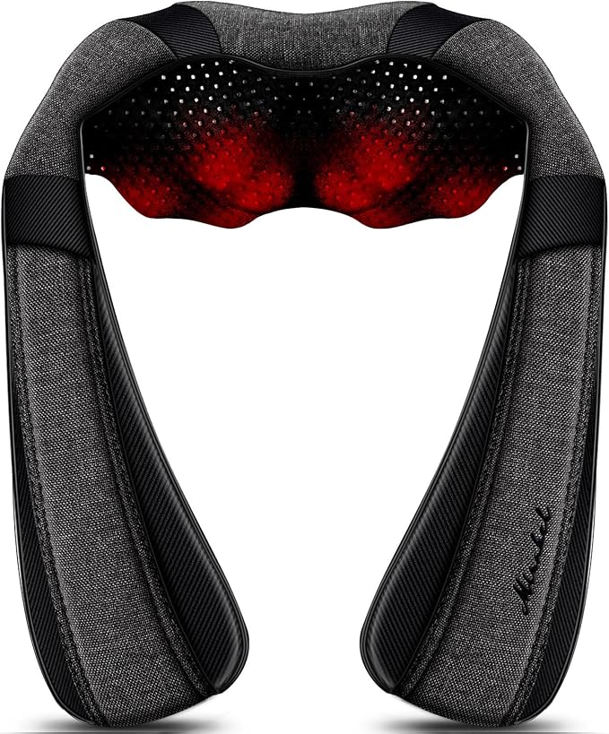 Shiatsu Neck Back and Shoulder Massager with Heat for Pain Relief Deep Tissue, Christmas Women Men Gifts for Mom Dad, Wife Husband, Him Her, Fathers Day, Mothers Day, Birthdays Gift (NOT Cordless)