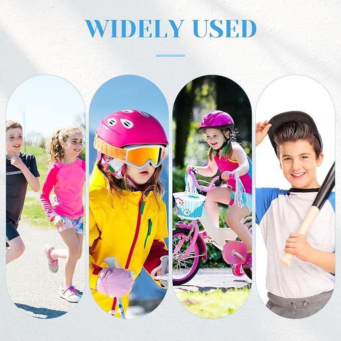 Haysandy 4 Pieces/ 2 Pair Kids Ankle Support Brace Elastic Kids Compression Socks Knitted Ankle Sleeve for Jogging Running Fitness(Dark Blue,5-10 Years)