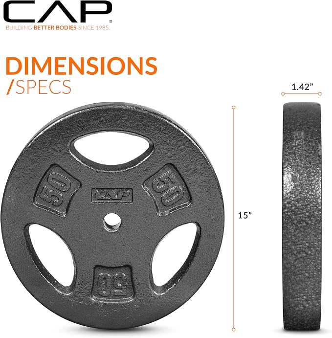 CAP Barbell Standard 1-Inch Grip Weight Plates