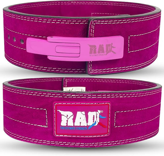 RAD Lever Weight Lifting Gym Belt for Men & Women Size 63 TO107 CM,Thick 10MM & Width 4 Inch Lever Powerlifting Belts for Women Dead Lift Workout Belt Leather Weight Lifting Lever Gym Squat Belt