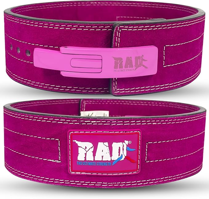 RAD Lever Weight Lifting Gym Belt for Men & Women Size 63 TO107 CM,Thick 10MM & Width 4 Inch Lever Powerlifting Belts for Women Dead Lift Workout Belt Leather Weight Lifting Lever Gym Squat Belt