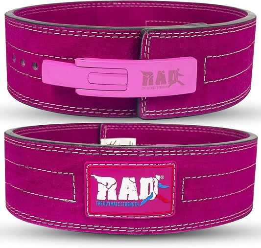 RAD Lever Weight Lifting Gym Belt for Men & Women Size 63 TO107 CM,Thick 10MM & Width 4 Inch Lever Powerlifting Belts for Women Dead Lift Workout Belt Leather Weight Lifting Lever Gym Squat Belt