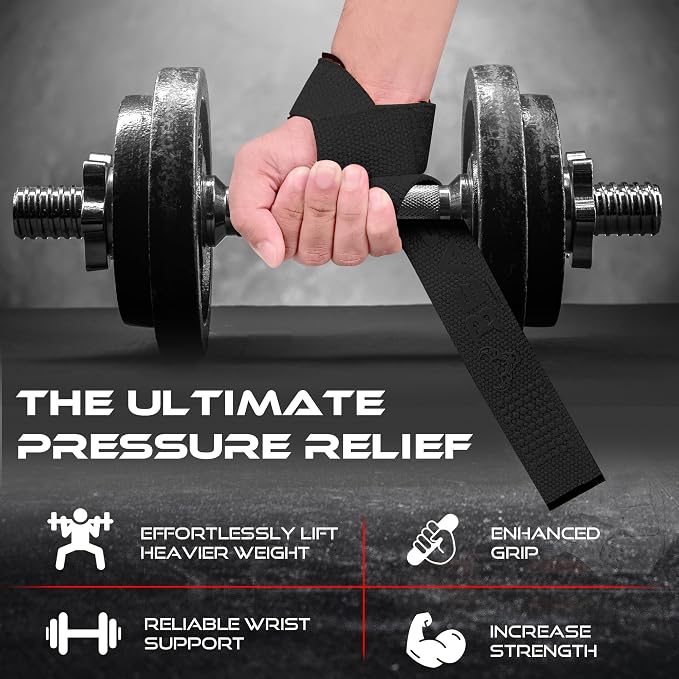 BEAST RAGE Lifting Wrist Straps for Weightlifting, Straps Gym Grip Power Workouts Lifting Straps Padded Neoprene & Premium Cotton Men Women, Deadlift Bodybuilding Exercise Lifting Straps