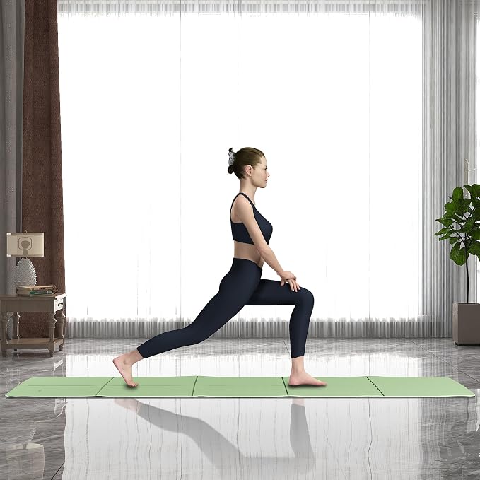 Readaeer Double Color Yoga Mat - 72"x24"x0.24" (6mm),Non-Slip TPE Exercise Mat
