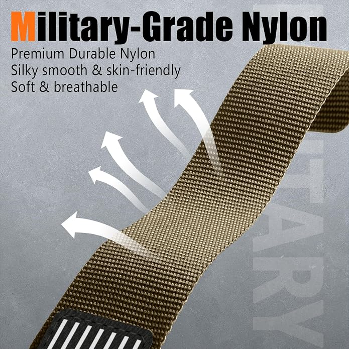 Rugged Nylon- Compatible with Apple Watch Ultra 3/ Ultra 2 Band 49mm Men,Tactical Soft Woven Stars- Stripes Flag Sport Strap for iWatch Bands 46mm 45mm 44mm 42mm Series 11 10 9 8 7 6 5 4 3 2 1 Se