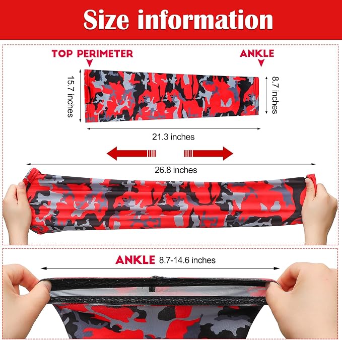 Tatuo Leg Sleeves Compression Long Knee Sleeve UV Protect for Men Women Sport Basketball Football