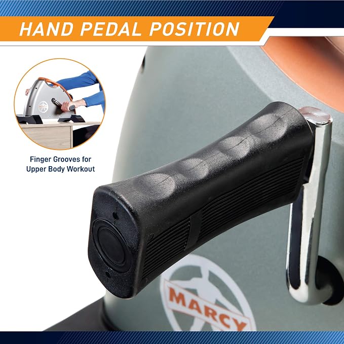 Marcy Under Desk Mini Pedal Leg and Arm Exercise Cycle with Adjustable Magnetic Resistance Leg Exercisers