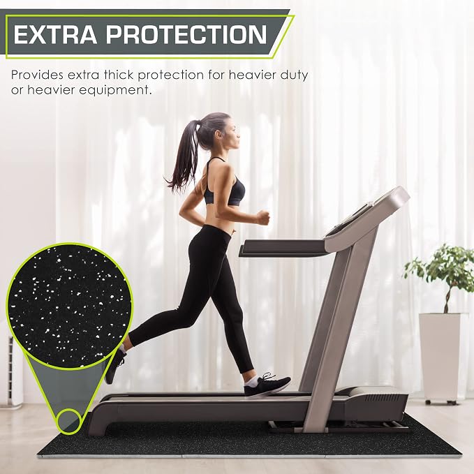 ProsourceFit Rubber Top Exercise Puzzle Mat ¾-inch, EVA Foam, Protective Interlocking Tiles for Home Gym Equipment and Workouts; Grey, 24 SQ FT, 6 Tiles