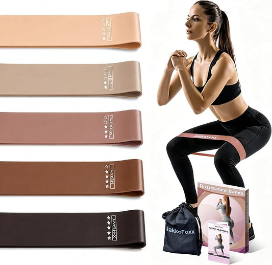 Resistance Loop Exercise Bands, Resistance Bands Exercise Bands for Home Fitness, Stretching, Strength Training, Physical Therapy,Elastic Workout Bands for Women Men Kids, Set of 5