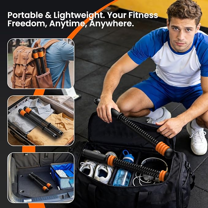 2 Pcs Weighted Cordless Battle Ropes, Portable Ropeless Exercise Rope with Non-Slip Handle, Low-Noise Adjustable Resistance for Home Gym, HIIT & Low-Impact Cardio Strength Training (Black)