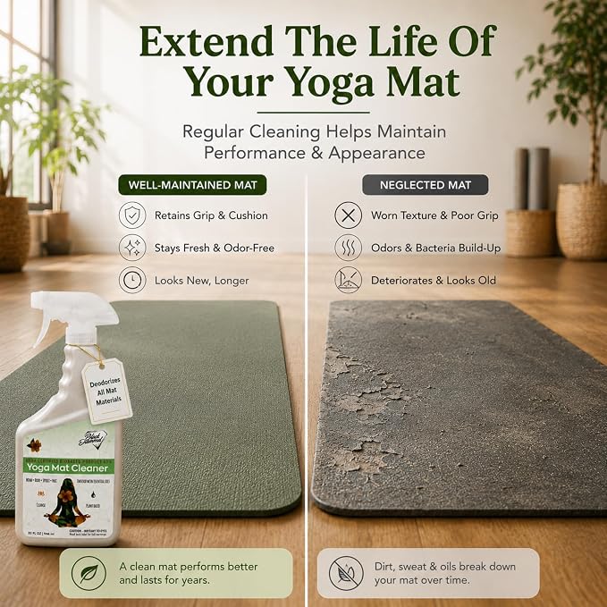 Yoga Mat Cleaner Spray for Exercise & Fitness Mats, (1 quart/1 gallon)