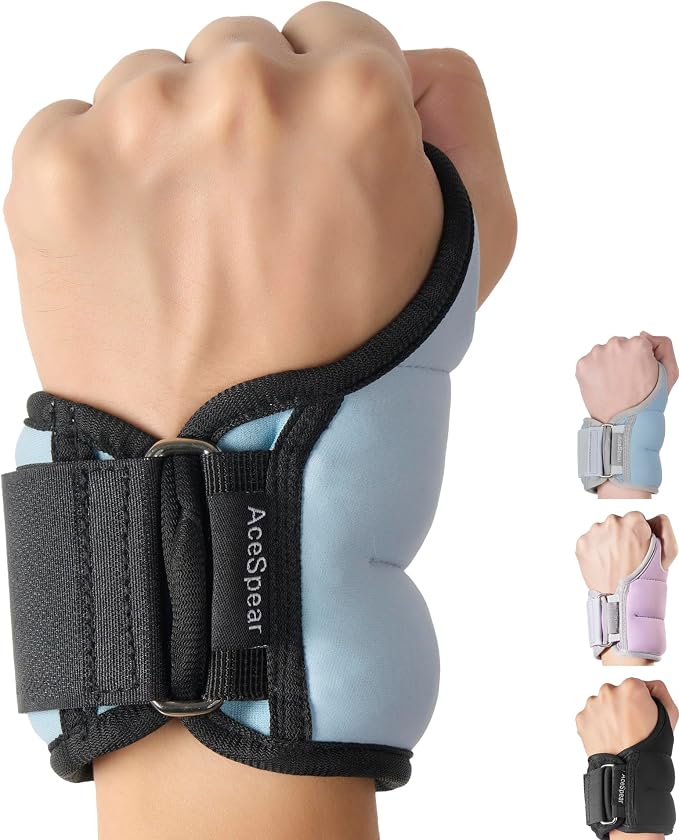 Wrist Weights with Thumb Loops Lock for Men Women 1lb*2 2lbs*2 3lbs*2 Ankle Weights Weighted Gloves for Running Strength Training Walking Exercises