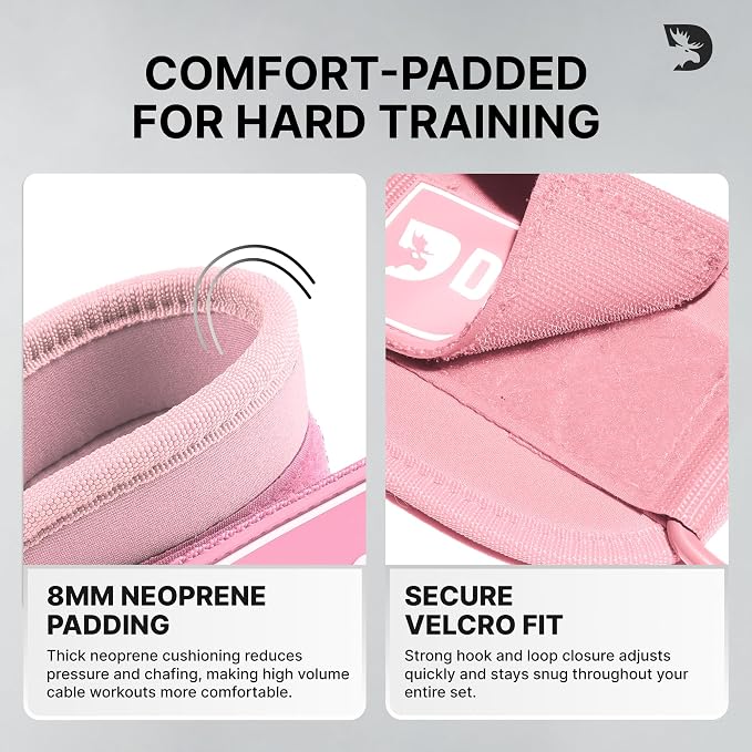 DMoose Ankle Strap for Cable Machine - One Size Fit with Premium Padding, Workout Kickback Ankle Cuffs, Ankle Bands for Working Out, Booty Workouts, Leg Extension, Hip Abductors & Lower Body Exercises