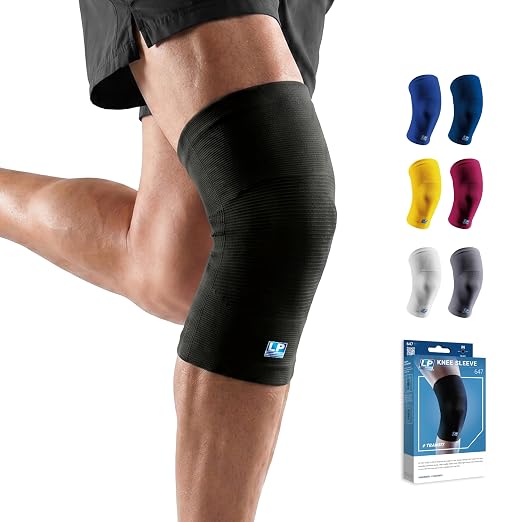 LP 647 Knee Brace For Arthritis Pain, Knee Pain Relief, Injury Recovery - Knee Sleeve For Pickleball, Basketball, Hiking, Biking, Running, For Men Women (Black, L, 1pcs)