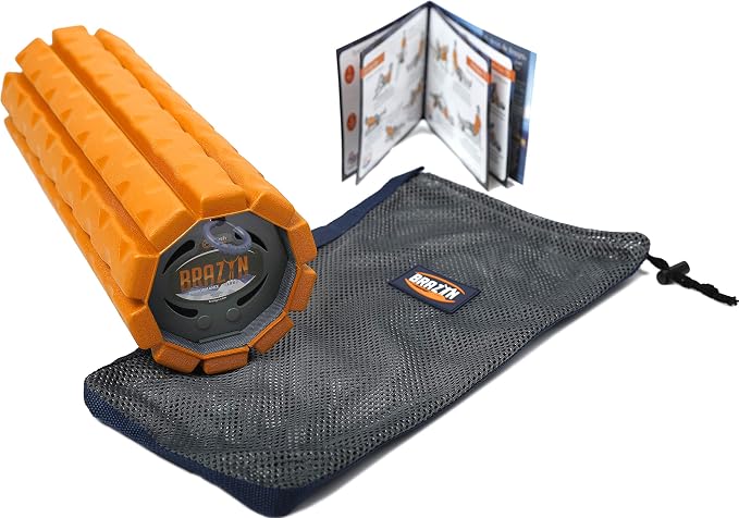 Brazyn Morph Foam Roller: Collapsible Travel Foam Roller for Back Pain Relief, Workout Muscle Recovery, Back Massager, Deep Tissue Leg Massage, Back Cracker (Sunset Orange, Traditional)