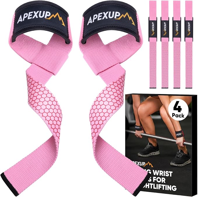 Weight Lifting Straps for Weightlifting, Lifting Wrist Straps Gym, Deadlift Strap, Anti Slip Silicone Weightlifting Strap Men Women Powerlifting, Strength Training