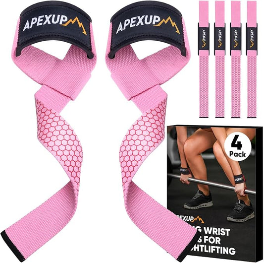 Weight Lifting Straps for Weightlifting, Lifting Wrist Straps Gym, Deadlift Strap, Anti Slip Silicone Weightlifting Strap Men Women Powerlifting, Strength Training