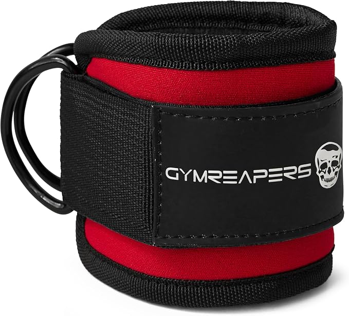 Gymreapers Ankle Straps For Cable Machine Kickbacks, Glute Workouts, Lower Body Exercises - Adjustable Leg Straps with Neoprene Padding
