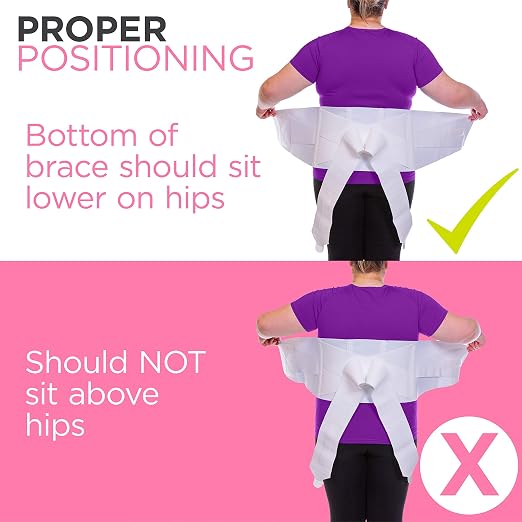BraceAbility Plus Size Women's Back Brace for Female Lower Back Pain - XXL Ladies Soft White Elastic Lumbar Compression Obesity Support Belt Girdle is Discreet Under Clothes (2XL)