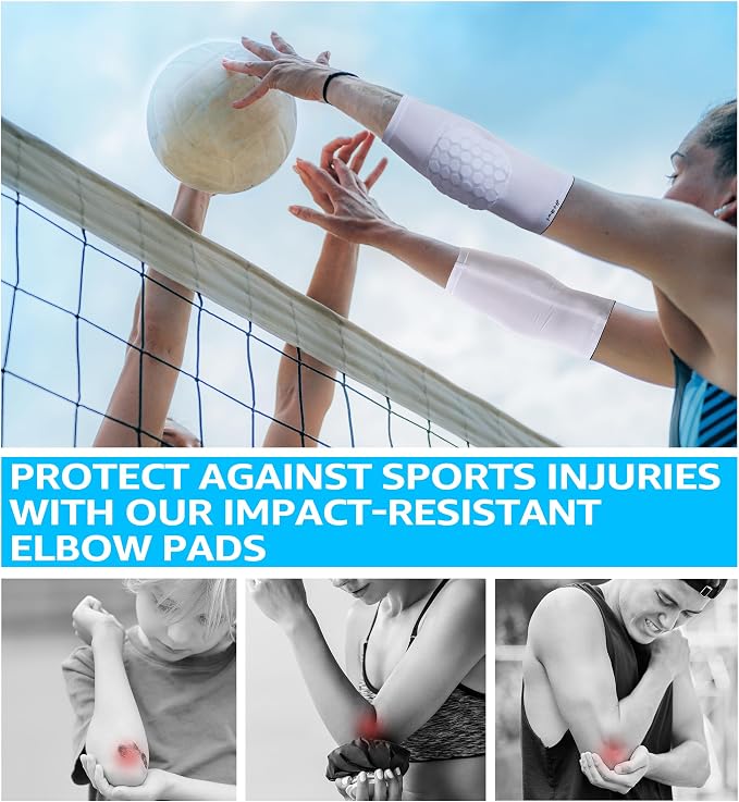 Elbow Pads for Teenagers Men and Women - Basketball Baseball Elbow Brace for Collision Avoidance and Support