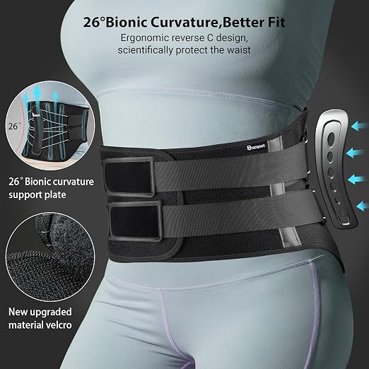 Back Brace For Lower Back Pain Women Men With 360°Support & Hot/Cold Compress,Breathable Back Support Belt With 3D Pad,Adjustable Back Brace For Sciatica,Herniated Disc,Scoliosis,XL