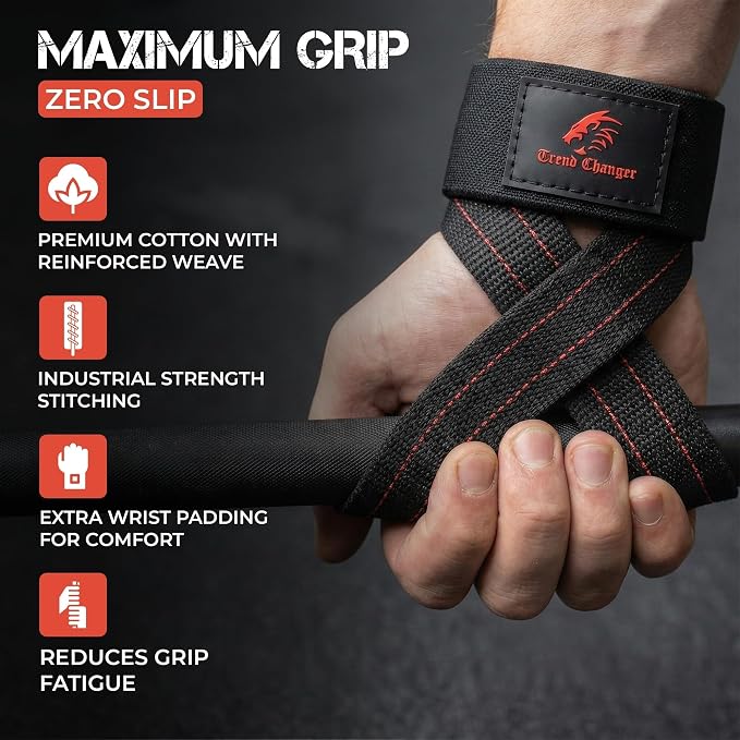 Figure 8 Lifting Strap Padded Deadlift Straps Heavy Duty Weight Lifting Straps Strongman Axle Bar Straps Weightlifting Wrist Wraps