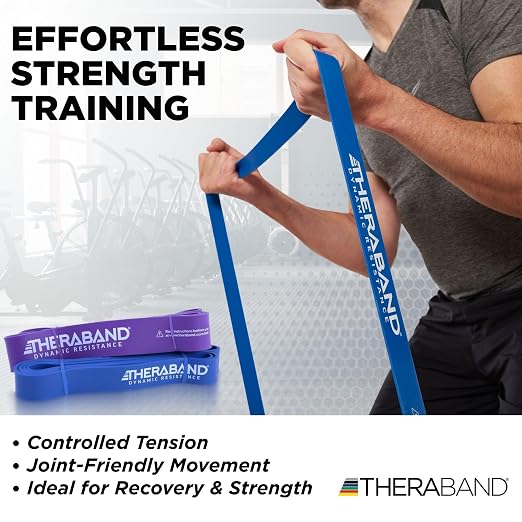 THERABAND Resistance Band, Exercise, Workout, Physical Therapy, Multi | Elastic resistance band for exercise, strength training, stretching and physical therapy