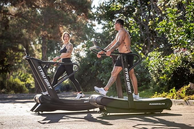 Tru Grit Fitness Runner Manual Treadmill, Exercise Equipment, 6 Resistance Levels, LCD, for Runners and Fitness Enthusiasts - Black