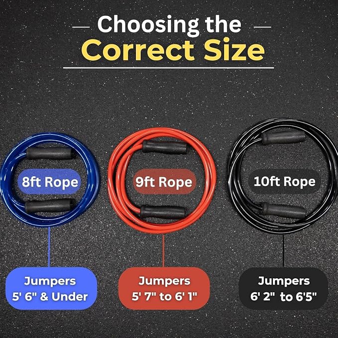 Elite Jumps Muay Thai 2.0 Weighted Jump Rope for MMA, 1.1 lbs, 8 ft | Heavy resistance rope for Muay Thai, MMA and boxing. Ball-bearing handles. Intermediate to advanced.