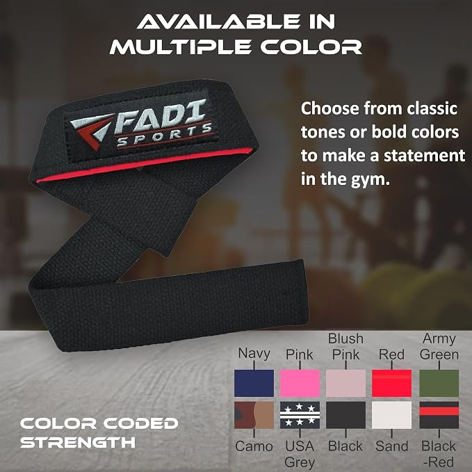 Lifting Wrist Straps for Weightlifting, Bodybuilding, Powerlifting & Deadlifts – 24 Inch Cotton Straps with Padded Neoprene for Strength Training & Grip Support