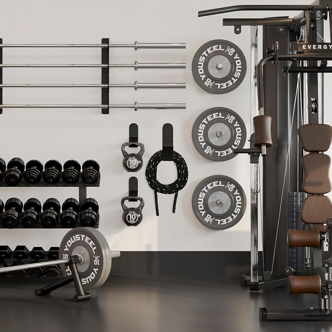 Tamisom Iron Battle Rope Storage Rack, Wall Mount, Black, 1 Count, Minimalist Style, Solid Pattern, 2.9" x7.5" x11.4", 10kg Max Weight, Home, Garage, Commercial Gym