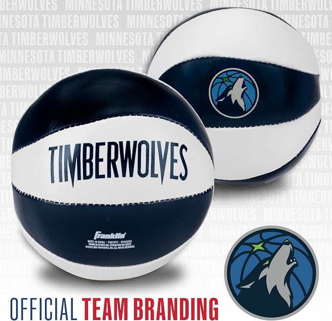 Franklin Sports NBA Toy Basketballs - 2 Pack of Kids Soft Mini Basketballs for Over The Door + Indoor Hoops - NBA Fan Shop