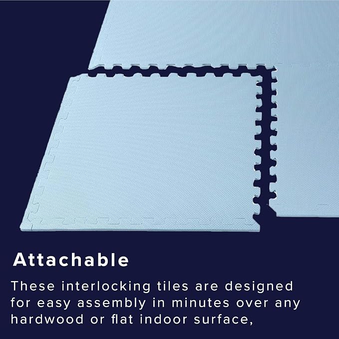 We Sell Mats 1/2-inch Multi-Purpose, Sky Blue, 100 Sq Ft (25 Tiles)