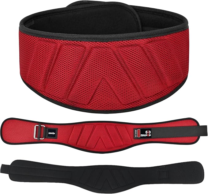Weight lifting Belt 6 Inch Auto-Lock Curved Padded Back Lumbar Support Gym Belt for Fitness Exercise Bodybuilding Powerlifting Workouts Deadlifts Squats & Weightlifting Men Women