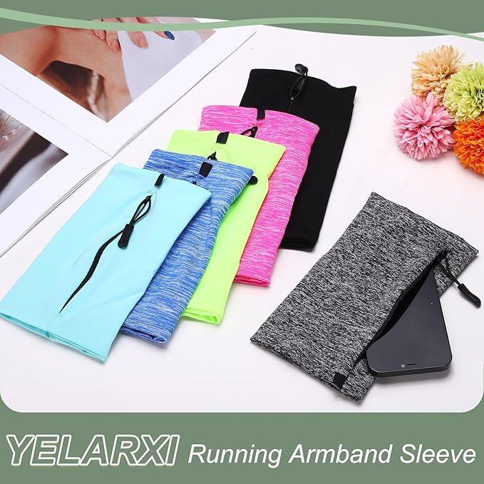 Running Armband Sleeve, Running Armband Phone Holder Elastic Universal Lightweight Cell Phone Arm Band with Zipper S & Black - Fit for (Hiking/Cycling/Exercise Workout)