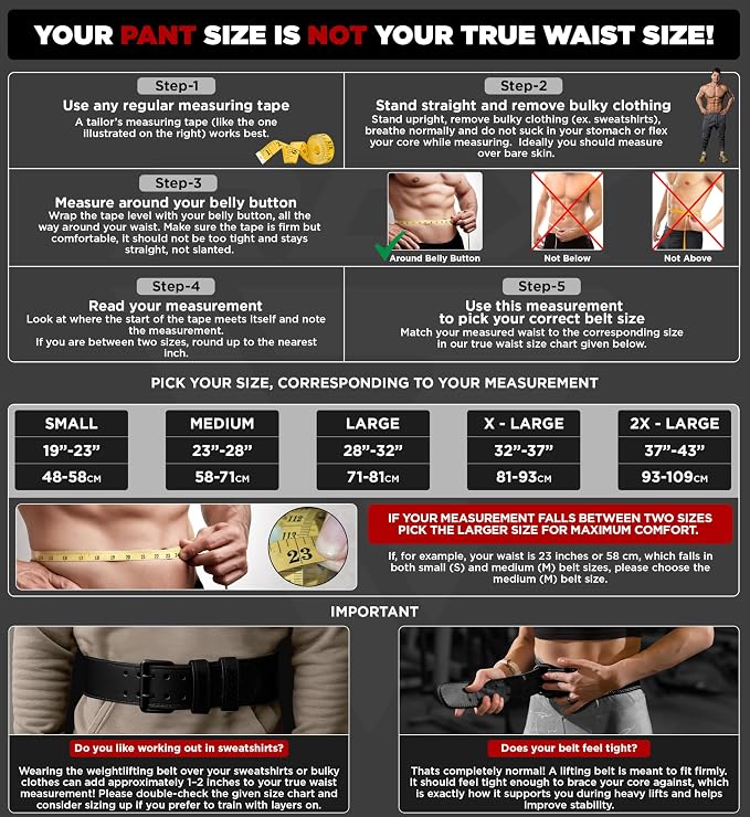 RDX Weight Lifting Belt Gym Fitness, Cowhide Leather, 4” 6” Padded Lumbar Back Support, 10 Adjustable Holes, Weightlifting Powerlifting Bodybuilding Deadlift Squat Workout Strength Training, Men Women