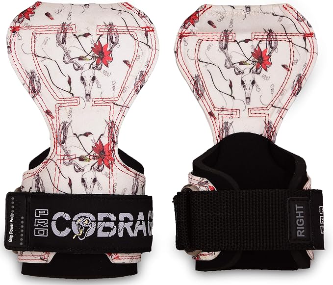 Cobra Grips Weight Lifting Gloves with Adjustable Neoprene Padded Wrist Wraps - Heavy Duty Alternative to Power Lifting Hooks for Deadlifts