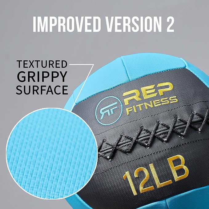 REP Weighted Slam Balls for Home Gym Fitness | 5-30 lb Soft Textured Medicine Ball Sizes | Heavy Sand-Filled Workout Weights for Strength, Core Training, Crossfit, Conditioning & Slam Ball Exercises