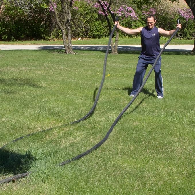 Body-Solid Fitness Training Battle Rope - Heavy Weighted Training Ropes for Home Gym, Ideal for Working Out and Strength Training - Exercise Rope for Adults