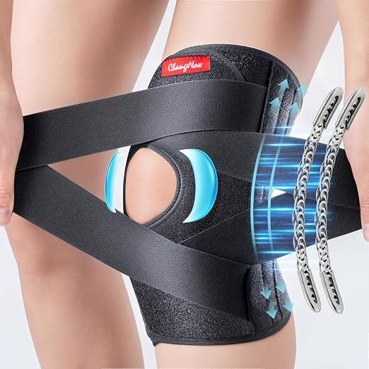 Medical Knee Brace for Women & Men,Knee Support with Side Stabilizers | Adjustable V-Straps,Anti-Slip for Knee Pain,Meniscus Tear,ACL,MCL, Arthritis,Patella Stability and Injury Recovery